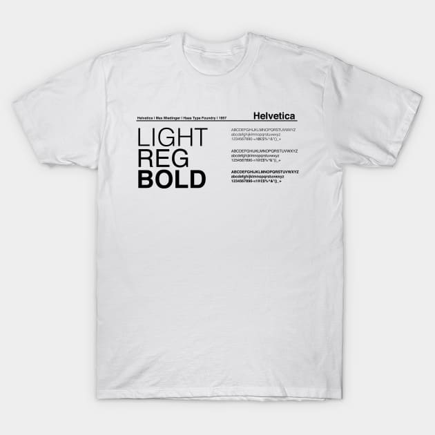 Helvetica Typography Font Graphic Design T-Shirt by So Young So Good